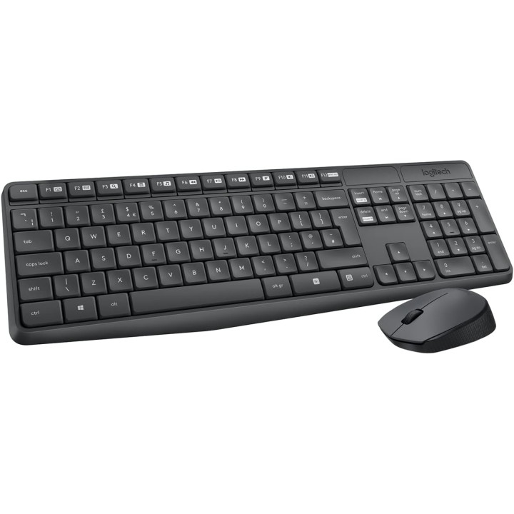 Clavier/souris sans fils Logitech cordless desktop MK235 usb NOIR