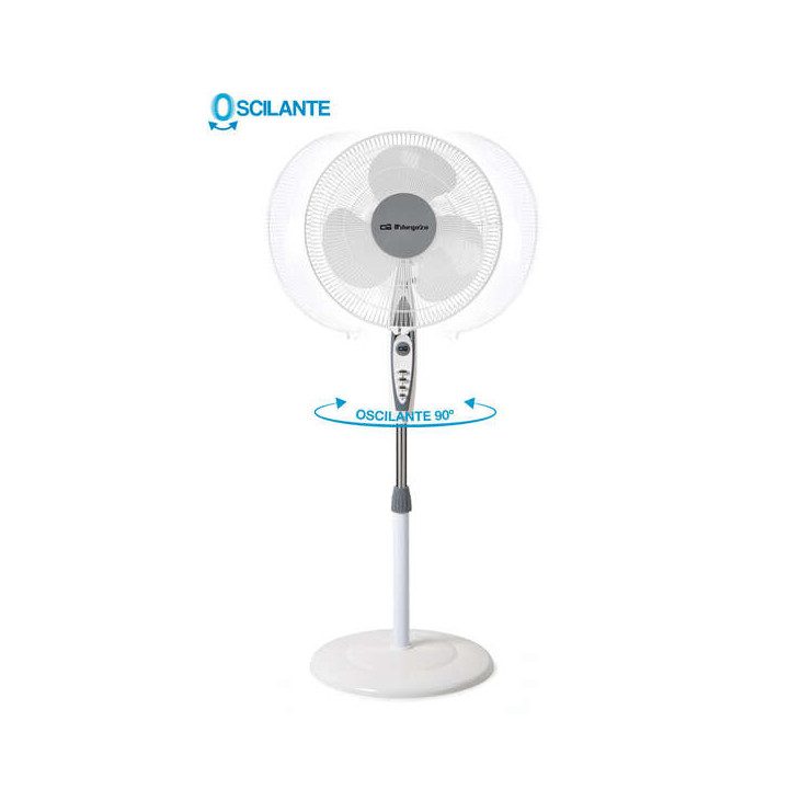 Ventilateur ORBEGOZO sur pied  50w diam 40cm BLANC 0147