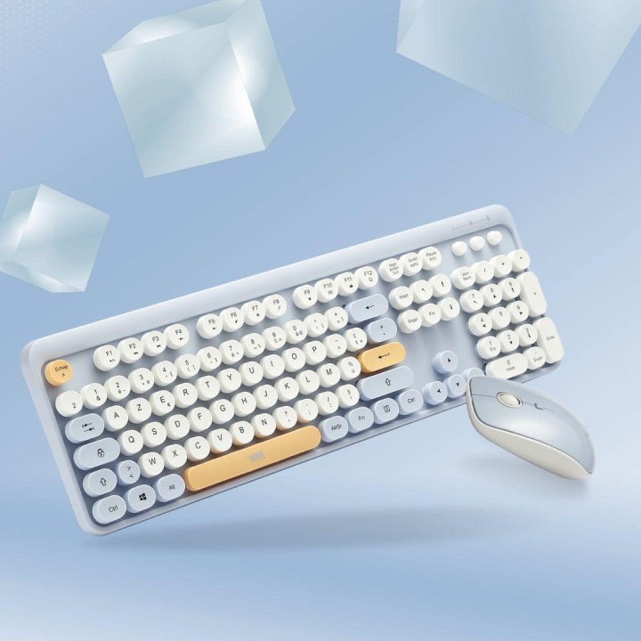 Clavier/souris sans fil tapis bleu WE POP