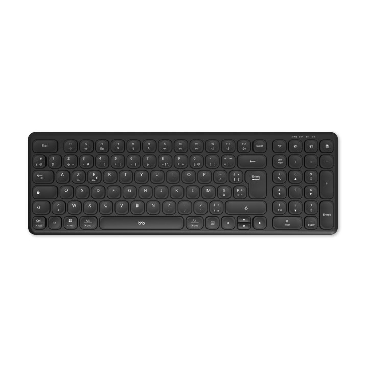 Clavier sans fil TNB Slim PRO rechargeable sans fil Bluetooth et 2.4ghz KBWPRO2