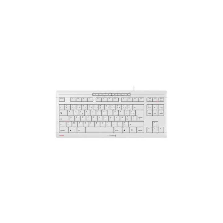 Clavier COMPACT CHERRY Stream usb blanc FR