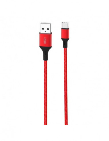 Cable USB   vers USB-C rouge 2.4A...