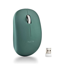 Souris sans fil mini verte  NGS 2 boutons silencieuses  AVEC PILE AAA