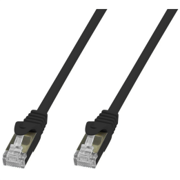 Cable RJ45 Droit SFTP  LSOH cat 6a 2m NOIR
