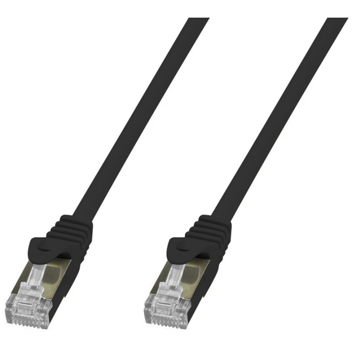 Cable RJ45 Droit SFTP  LSOH cat 6a 2m NOIR