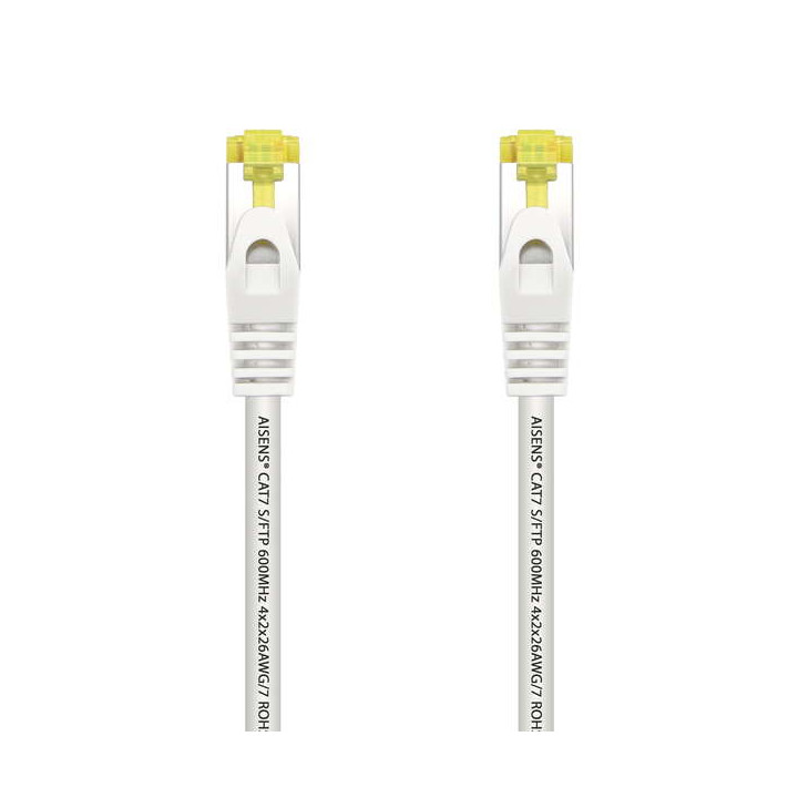 Cable RJ45 Droit SFTP  LSZH cat 7  600Mhz 2m BLANC