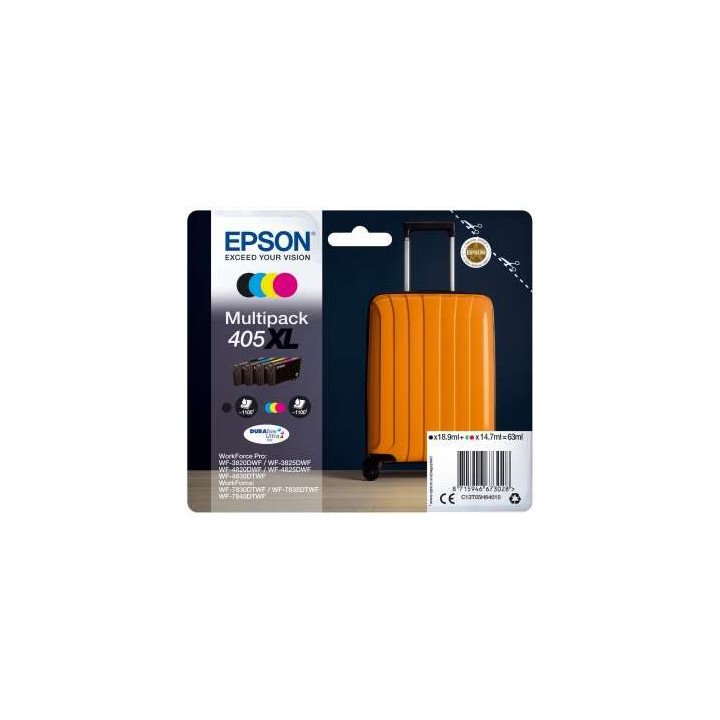 Pack de 4 cartouches ORIGINALES EPSON 405 XL jaune cyan magenta noire