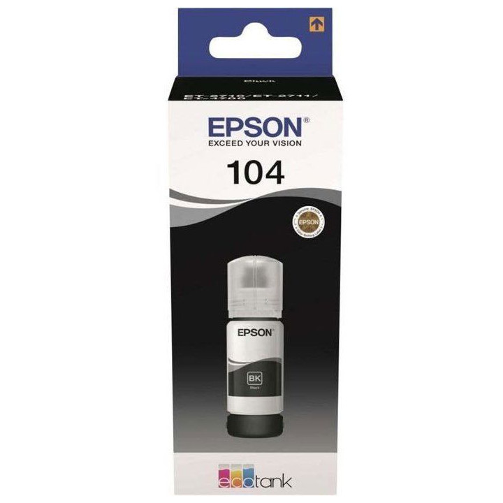 Bouteile d encre EPSON 104 Noire 65ml  C13T00P140
