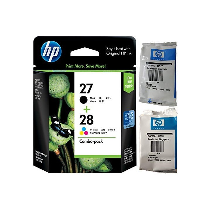 Cartouches ORIGINALES HP 27 28
