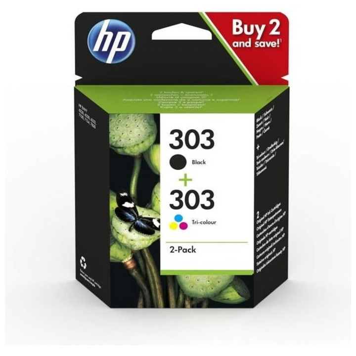 Cartouches originales  HP 303 noire et couleurs  kit de 2 cartouches Z4B62EE