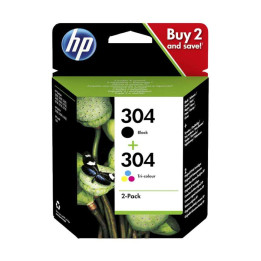 Cartouches originales  HP 304 noire et couleurs  kit de 2 cartouches