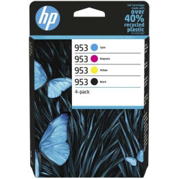PACK de 4 cartouches HP 953 noire jaune magenta cyan  6ZC69AE