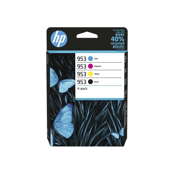 PACK de 4 cartouches HP 953 noire jaune magenta cyan  6ZC69AE