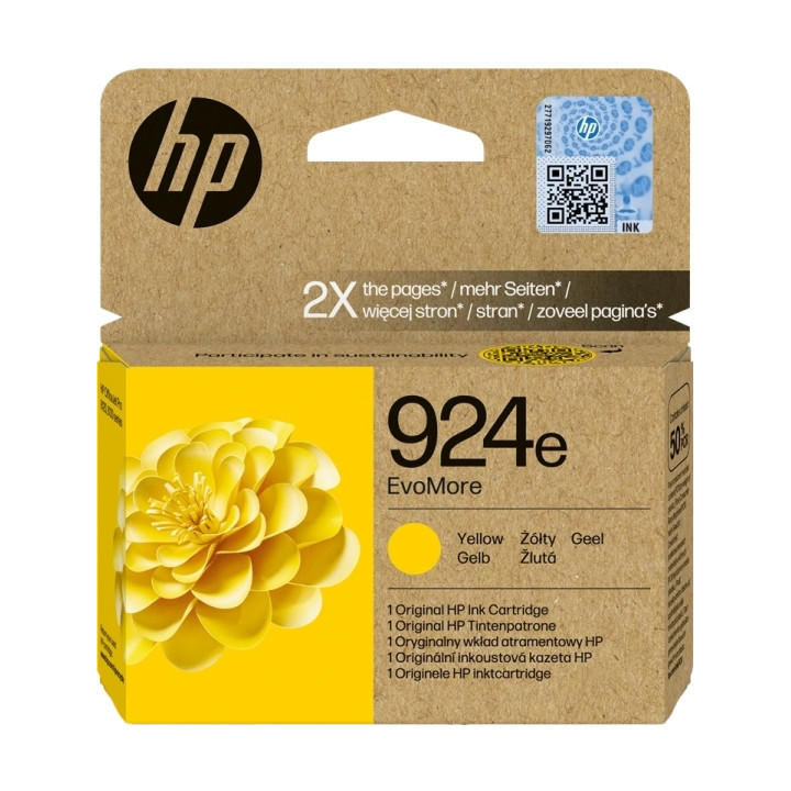 Cartouche ORIGINALE 924e XL jaune 4K0U9NE