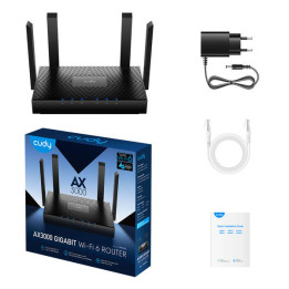 Point d acces CUDY WR3000 MESH WIFI 6 4antennes 4 ports rj45