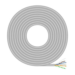 Rouleau RJ45 Cat 6 UTP rigide AWG23 CCA 100m gris