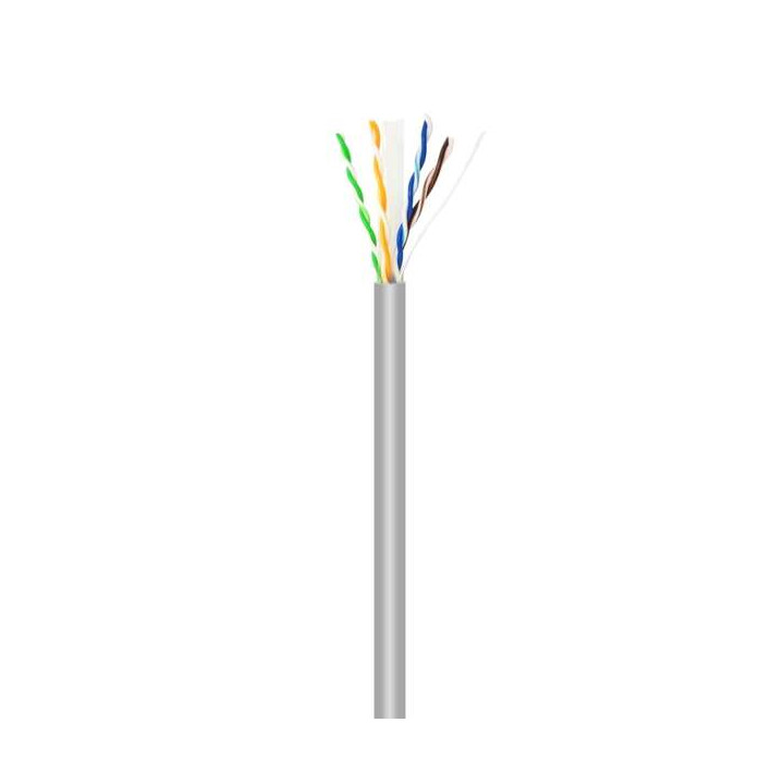 Rouleau RJ45 Cat 6 UTP rigide AWG23 CCA 100m gris