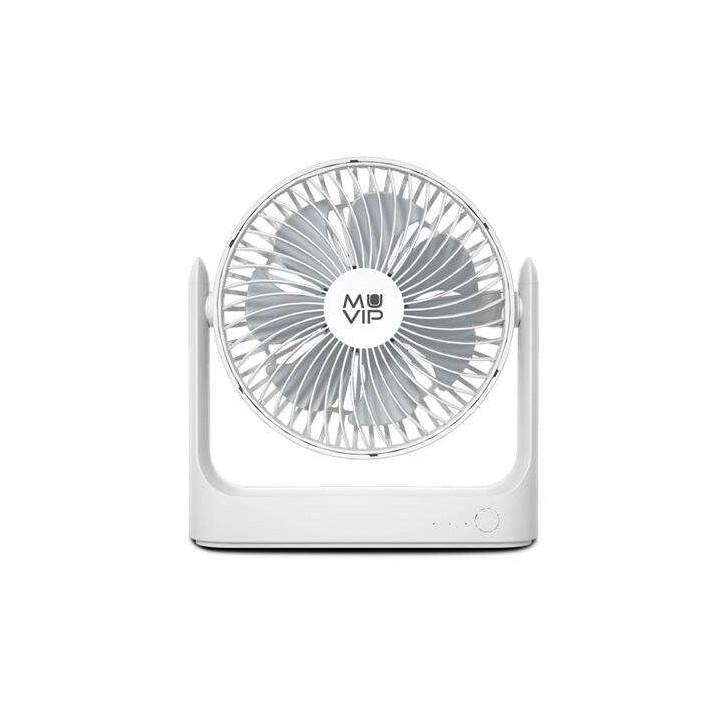 Ventilateur bureau BLANC MUVIP 0553 5.5w batterie 1800mha USB-C