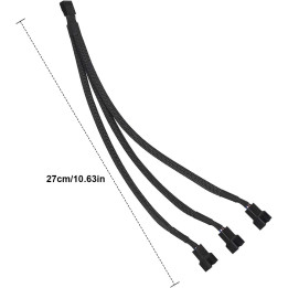 Cable alimentation ventilateur intern PWM 4 broches  1 prise pour 3 ventilateurs