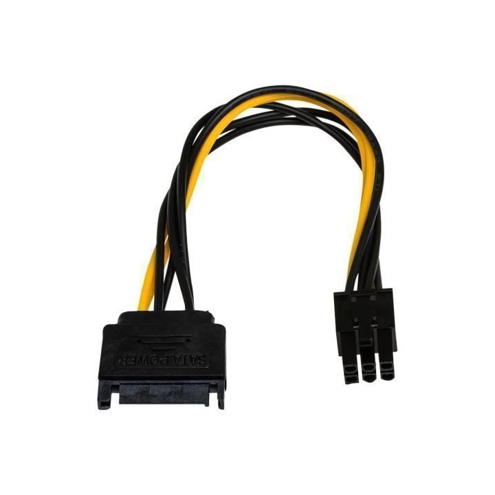 Cable alimentation 1 SATA femelle vers PCI EXpress 6/8pin