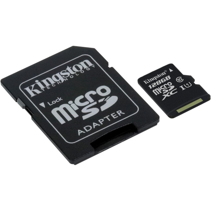 SD MICRO 128go SDHC KINGSTON SDCS2/128GB 150mb/s  avec adaptateur CLASS 10