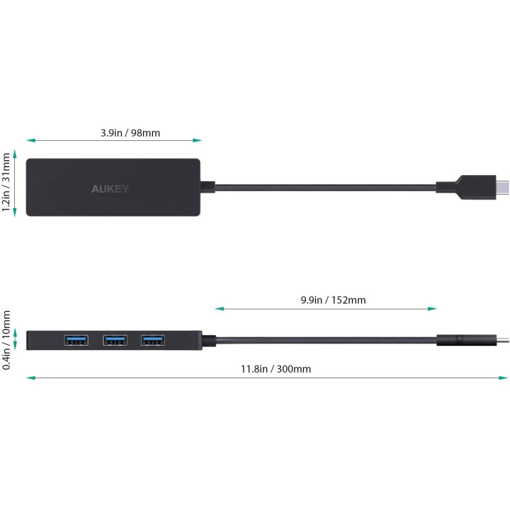 HUB USB-C vers 4 ports USB 3.0