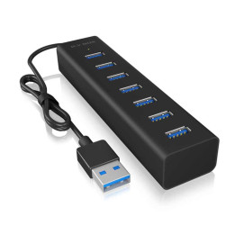 Hub USB 3.0 7 ports + adapt secteur  ICY BOX IB-HUB1700-U3 noir