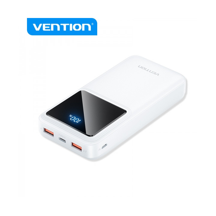 Batterie externe usb power bank 20 000mAh blanc 2xUSB 2A +usb-c