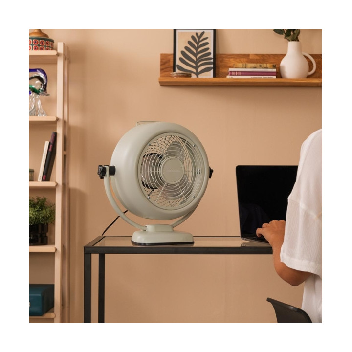 Ventilateur bureau RETRO CECOTEC 800 RetroDesk 20w 2 vit beige