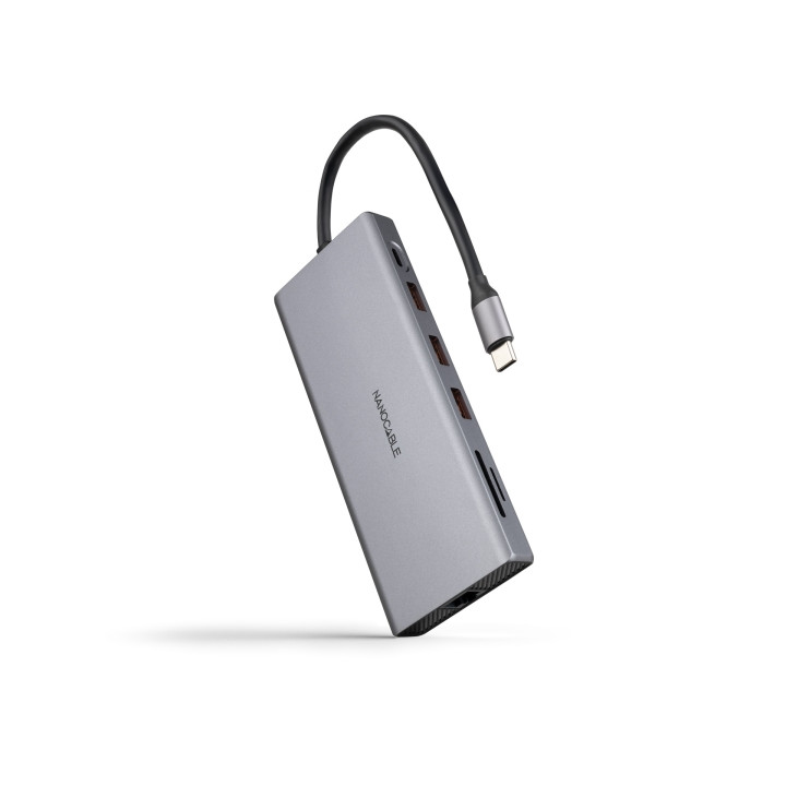 Dock USB-C vers 2xHDMI + DP + RJ45 + 2xUSB3.0 + usb2.0 + MicroSD+ USB-C  PD100W