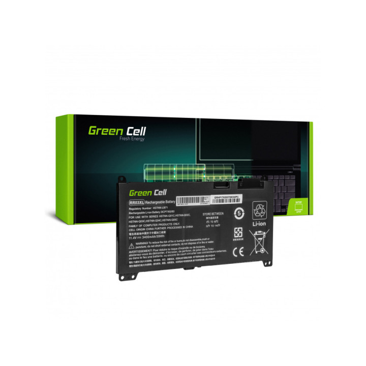 Batterie compatible HP RR03XL 11.4v 3400mah GREEN CELL