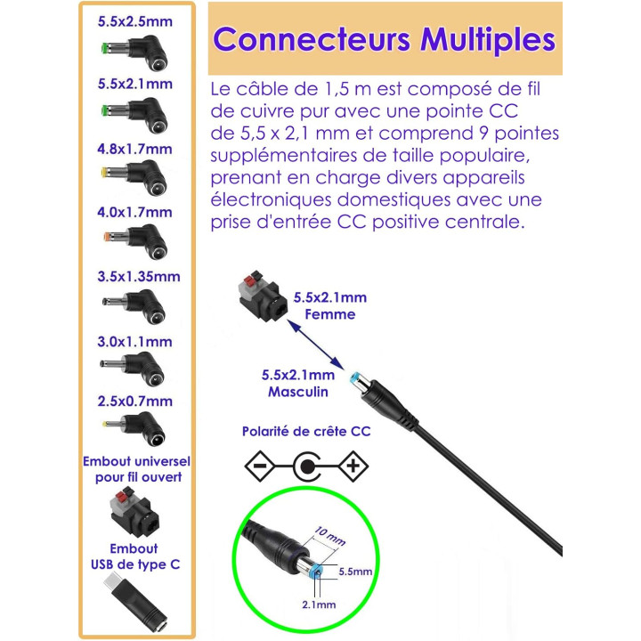 Chargeur compatible THOMSON PC 12V 2a 3a MEDION AKOYA...