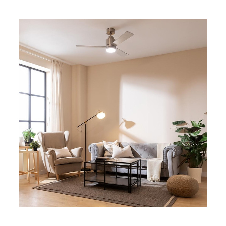 Ventilateur plafond CECOTEC ENERGYSILENCE Aero 4850 Acier Rever+ lumiere + telec