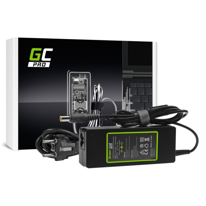 Chargeur compatible LENOVO AD17AP 20V 4.5A 90W GREEN CELL gros embout rond jaune