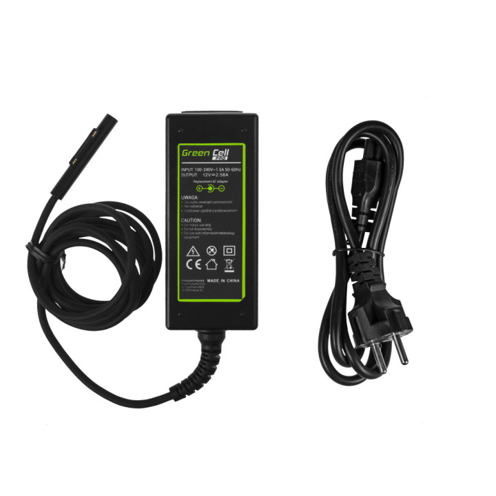 Chargeur compatible MICROSOFT AD63P 12V 2.58A 36W surface GREEN CELL