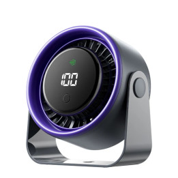 Ventilateur bureau GRIS  max 2500t/mn batt 4500mha USB-C