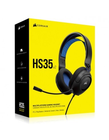 Casque micro CORSAIR HS35 v2 bleu PC...