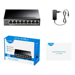 Switch 8 ports 10/100/1000 CUDY GS1010P métal  8 ports
