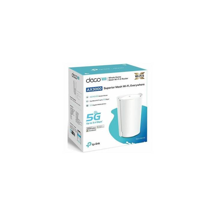 Routeur 5G wifi TP-LINK AX3000 wifi6 + 2 rj45 1gb + 1 2.5gb DECO X50-5G(1-PACK)