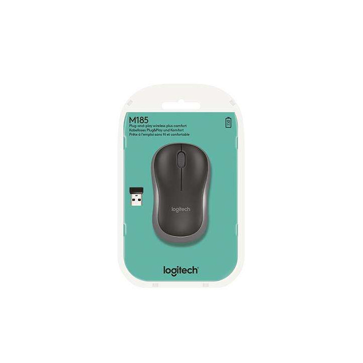 Souris sans fil LOGITECH M185 Gris 910-002238