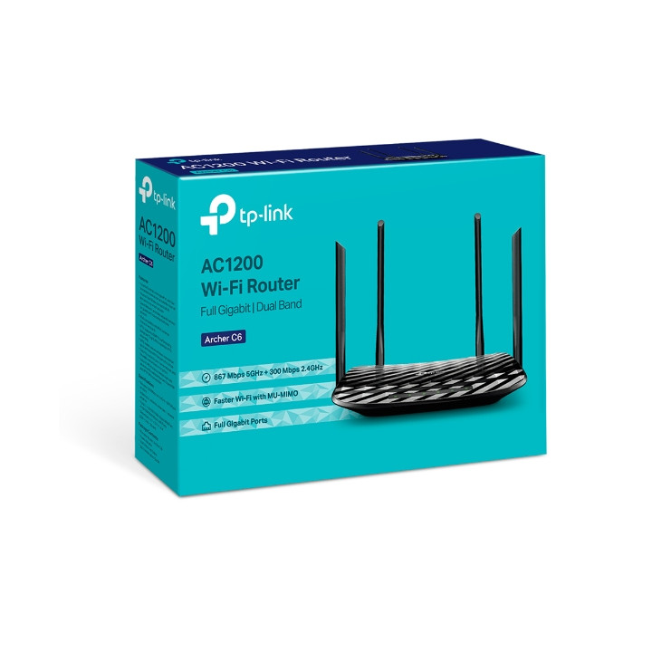 Point d acces routeur TPLINK AC1200  ARCher c6  V3.2  2.4ghz - 5ghz wifi 4lan