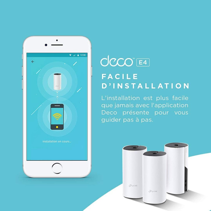 Point d acces  wifi TPLINK AC1200  MESH  DECO E4 370m² 3 packs