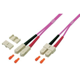 FIBRE Jarretiere optique duplex LSZH 50/125 multimode OM4 SC/ SC 1m