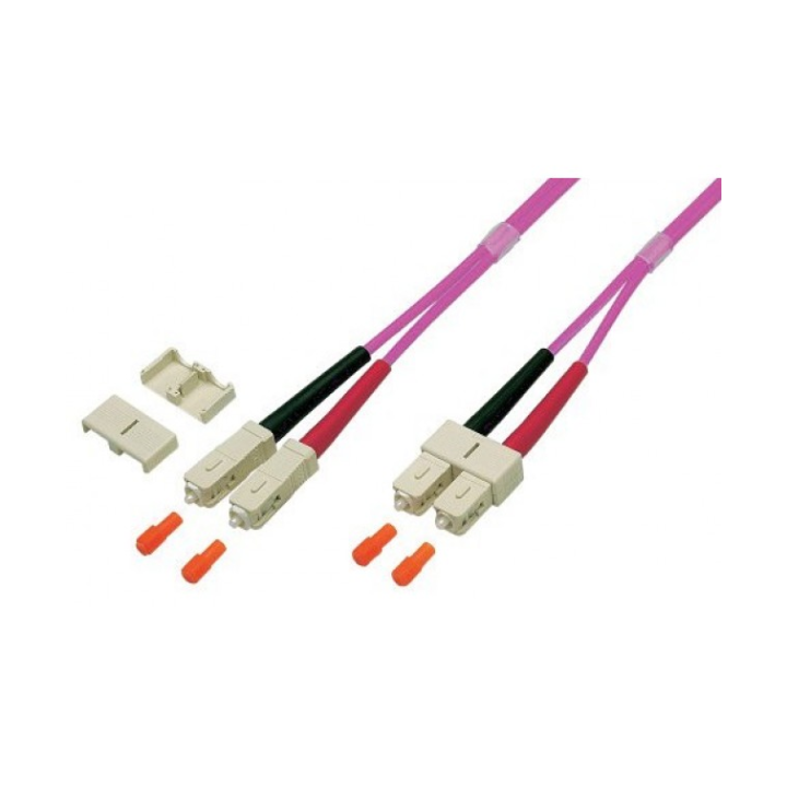 FIBRE Jarretiere optique duplex LSZH 50/125 multimode OM4 SC/ SC 1m