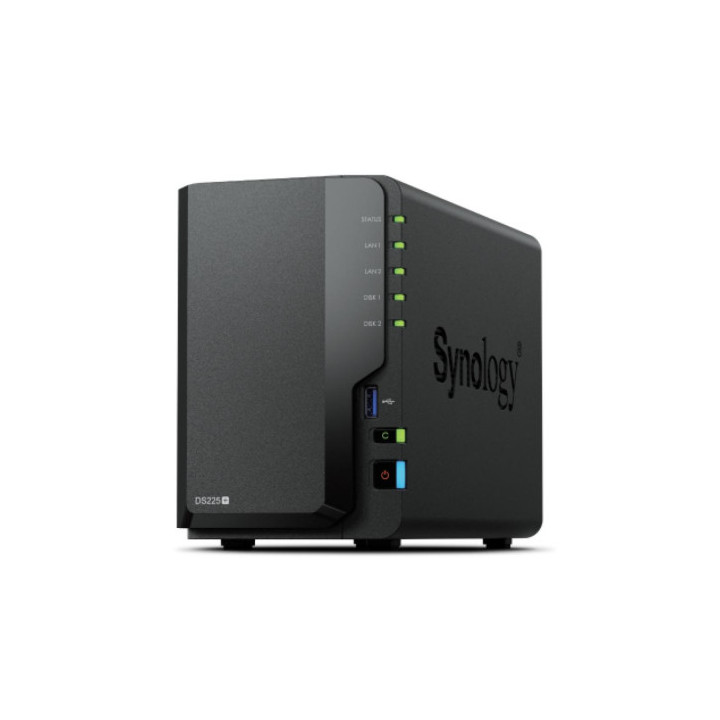 Serveur NAS SYNOLOGY DS225+ -2 baies 4coeurs 2- 2.7ghz max