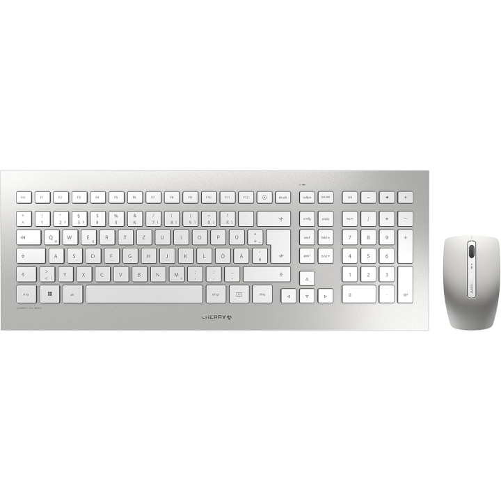 Clavier/souris sans fils CHERRY DW 8000 BLANC ARGENT AZERTY FR