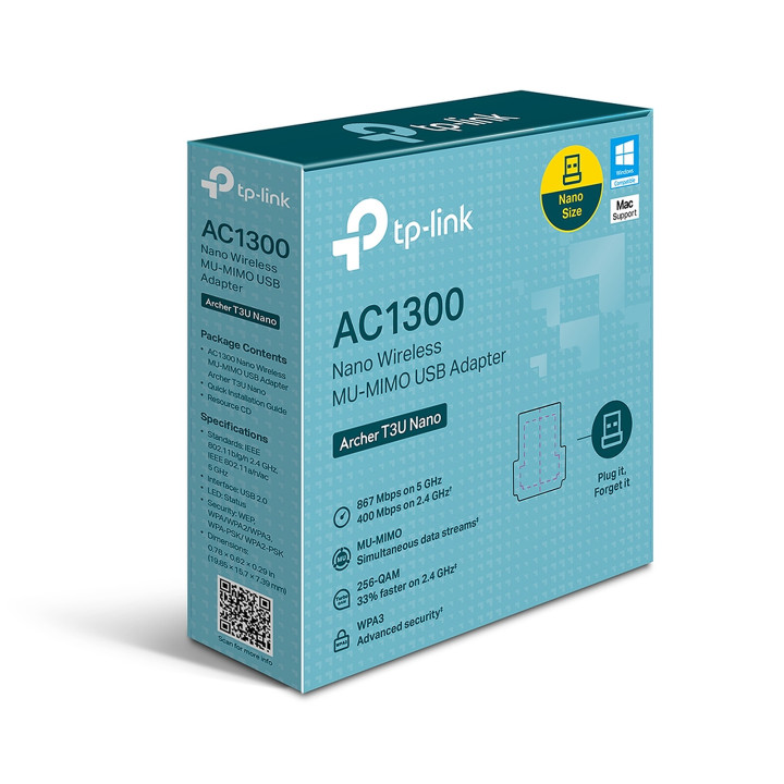 Clef USB Wifi TPLINK Archer T3U nano AC1300  2.4ghz 5ghz