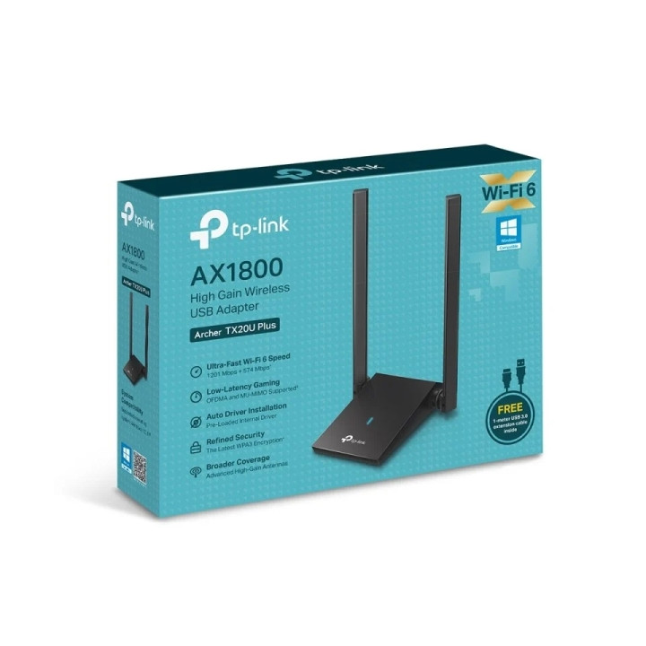 Clef USB wifi TPLINK Archer TX20U PLUS AX1800 2.4ghz 5ghz wifi 6 2 antennes