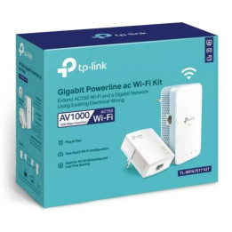Cpl courant porteur 1 filaire  + 1 WIFI  TPLINK AV1000  TL-WPA7517kit pack de 2