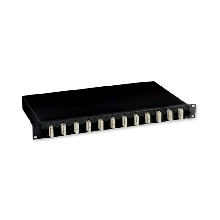 Tiroir optique 19 - 12 connecteurs SC duplex multimode noir
